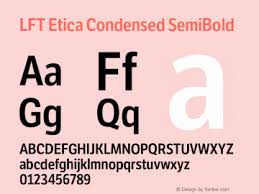 Przykładowa czcionka LFT Etica Condensed #1